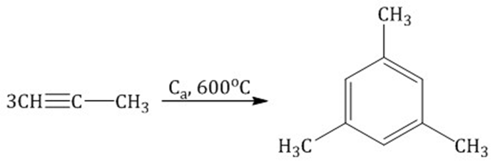 Толуол пропен реакция. 1 3 5 Триметилбензол из пропина. Получение 1 3 5 триметилбензола. Из пропена 1 3 5 триметилбензол. Пропин 1 3 5 триметилбензол реакция.